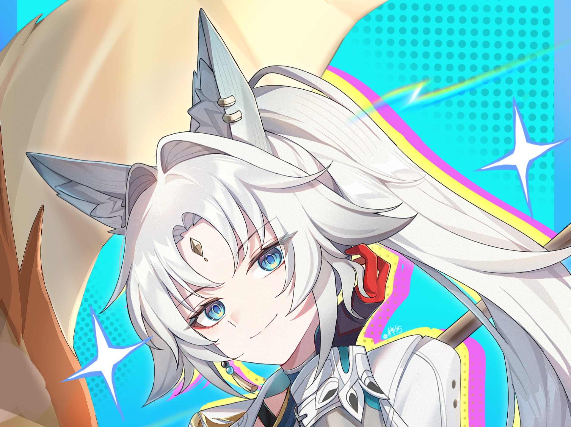 A vibrant HD wallpaper featuring Feixiao from the video game Honkai: Star Rail, showcasing her striking character design against a colorful background.