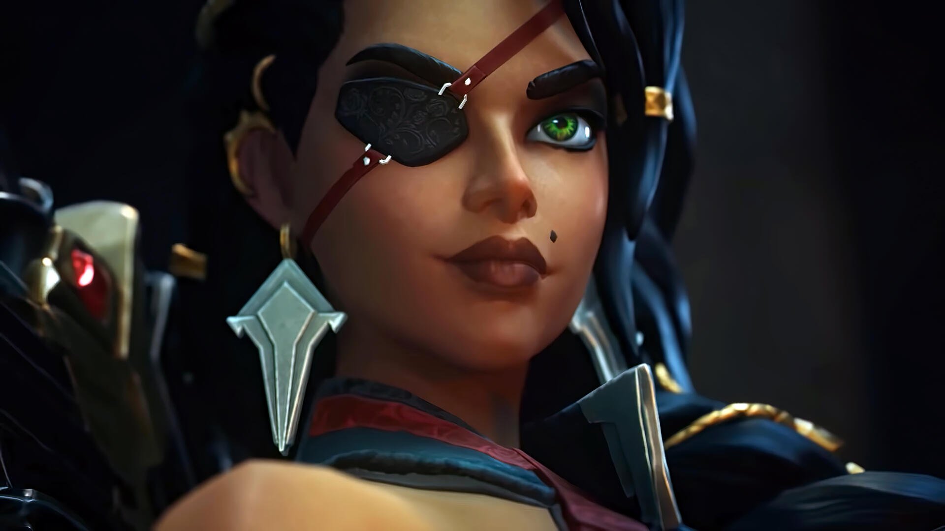 A stunning 4K Ultra HD wallpaper featuring Samira from League of Legends, showcasing her fierce expression and striking details in the game's vibrant art style.
