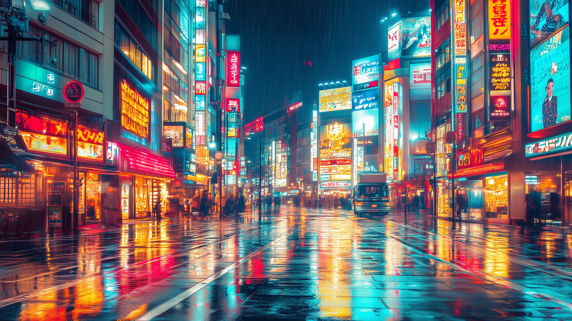 Vibrant Tokyo Nights: HD Wallpaper of Japan's Cityscape by patrika