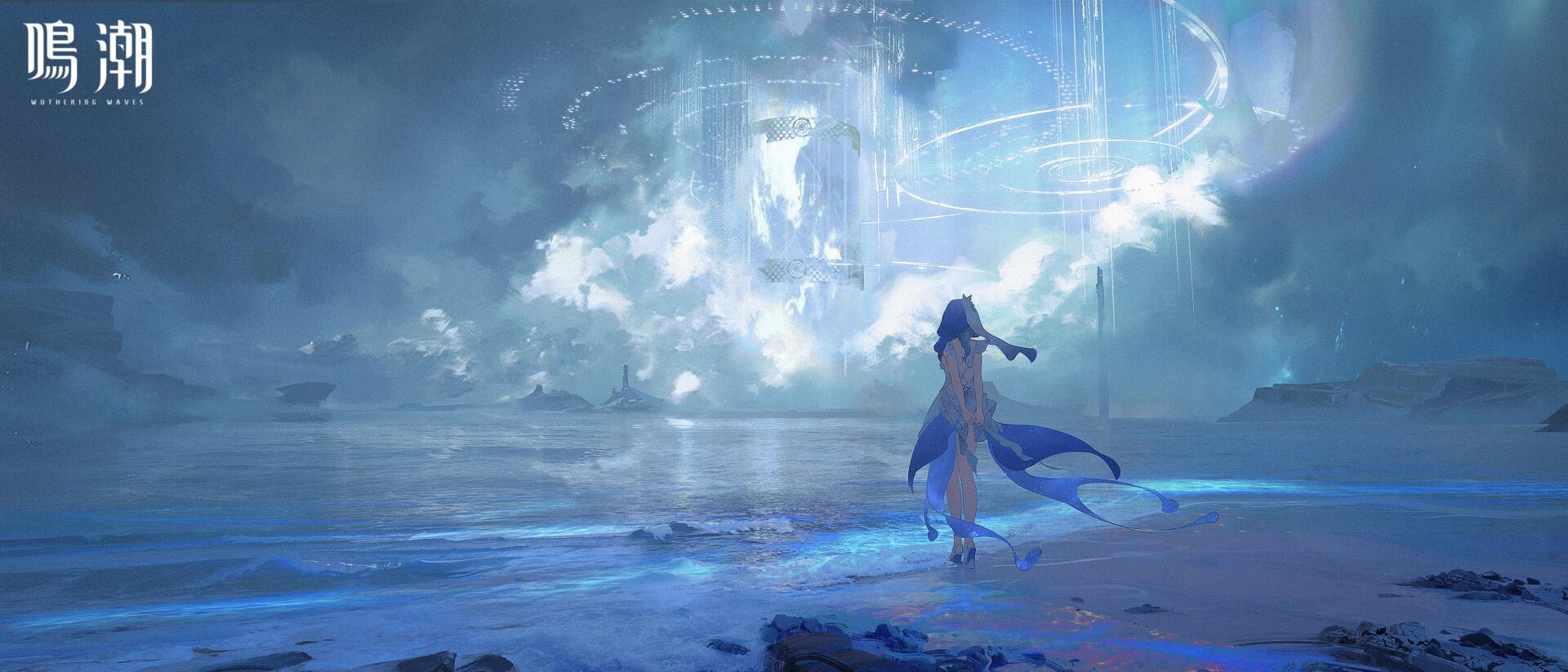 Wuthering Waves HD Wallpaper: Shorekeeper's Tranquil Journey