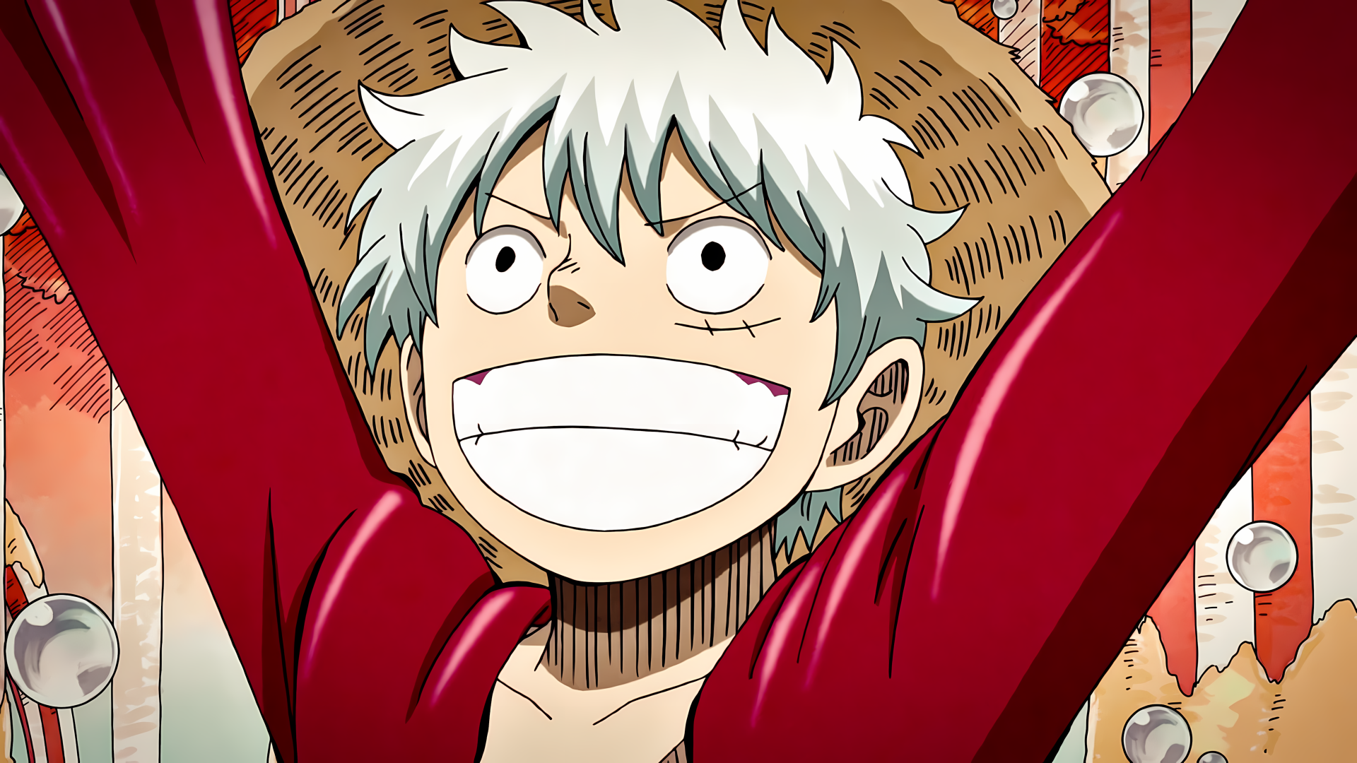 Download Anime Gintama Gintoki Sakata Monkey D. Luffy Gear 5 (One Piece) 4k Ultra HD Wallpaper