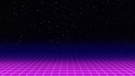 4K Ultra HD Nintendo World Championships: NES Edition wallpaper with a retro grid floor and starry night sky, designed for PC desktop backgrounds.