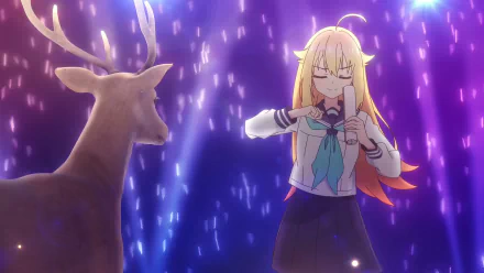 Anime-inspired HD wallpaper featuring characters from My Deer Friend Nokotan by Torako Koshi, showcasing vibrant visuals and engaging design elements.