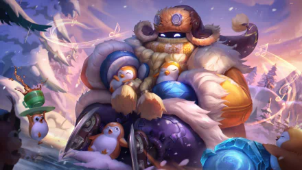 HD desktop wallpaper featuring Bard from League of Legends, capturing the enchanting and mystical essence of this popular video game character.