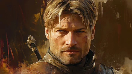 High-definition wallpaper featuring Jaime Lannister, portrayed by Nikolaj Coster-Waldau, from the iconic TV show Game of Thrones.