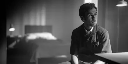 HD desktop wallpaper featuring imagery from the 2024 TV show Kaos, designed to enhance your screen with captivating visuals. Enjoy a striking backdrop for your device.