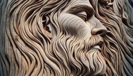 A beautifully crafted driftwood sculpture set against a serene background, offering a striking HD desktop wallpaper that enhances any workspace or personal screen.