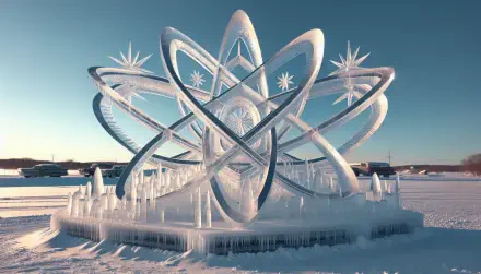 A stunning ice sculpture captures intricate designs, showcased as a high-definition desktop wallpaper and background, adding a touch of elegance to any screen.