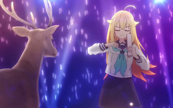 Anime-inspired HD wallpaper featuring characters from My Deer Friend Nokotan by Torako Koshi, showcasing vibrant visuals and engaging design elements.