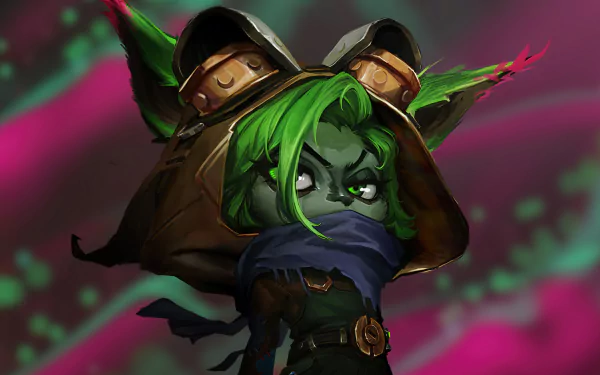 High-definition desktop wallpaper featuring Vex, a champion from the video game League of Legends, showcasing her distinctive design and vibrant colors.