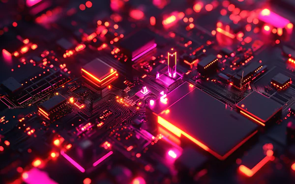 microchip circuit glow HD Desktop Wallpaper | Background Image