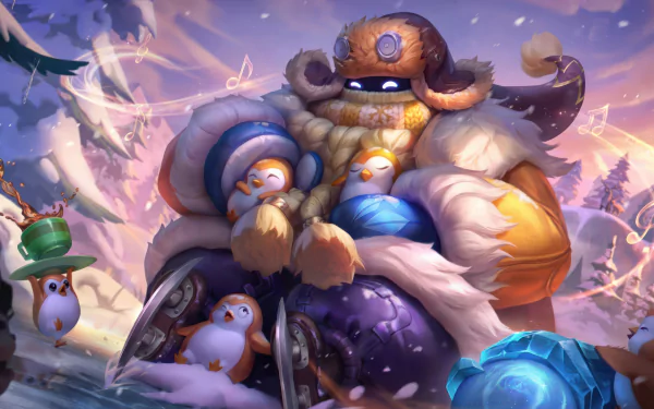 HD desktop wallpaper featuring Bard from League of Legends, capturing the enchanting and mystical essence of this popular video game character.