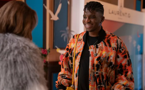 A stylish HD desktop wallpaper inspired by the TV show Emily in Paris, featuring vibrant colors and a chic aesthetic that captures the essence of the series.