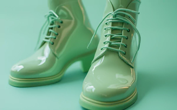 shoe green green aesthetic Pastel Color HD Desktop Wallpaper | Background Image