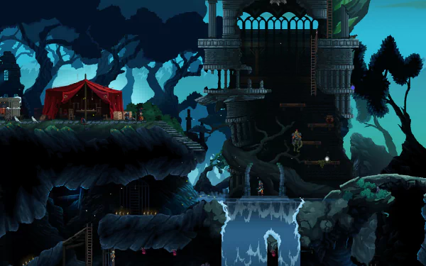 A captivating HD desktop wallpaper from the video game Death's Gambit: Afterlife, featuring striking visuals that immerse players in its dark fantasy world.