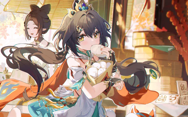 HD desktop wallpaper featuring Yunli from the video game Honkai: Star Rail. The image captures the vibrant character design and immersive aesthetic of the game.