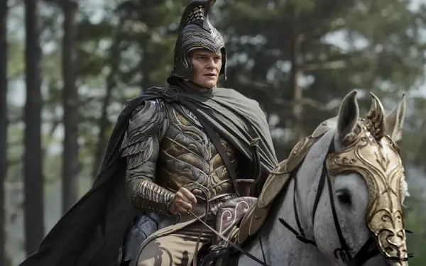 HD background featuring Ismael Cruz Córdova from the TV show The Lord of the Rings: The Rings of Power. A stunning visual for fans of the series.