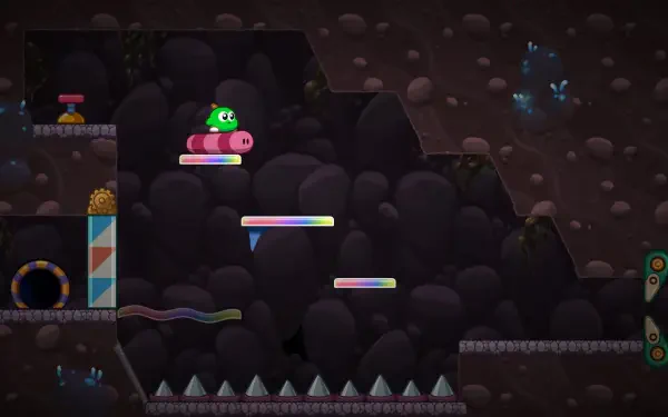 A vibrant HD desktop wallpaper featuring artwork from the video game Gimmick! 2, showcasing immersive graphics and dynamic design elements.