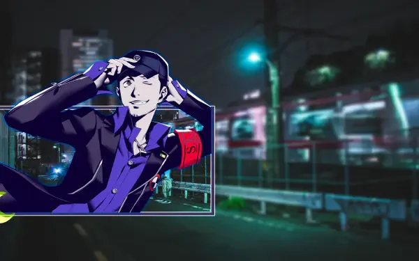 A high-definition PC desktop wallpaper featuring artwork from the video game Persona 3 Reload, showcasing its unique characters and vibrant design elements.