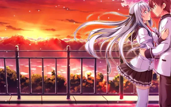 Anime kiss HD Desktop Wallpaper | Background Image