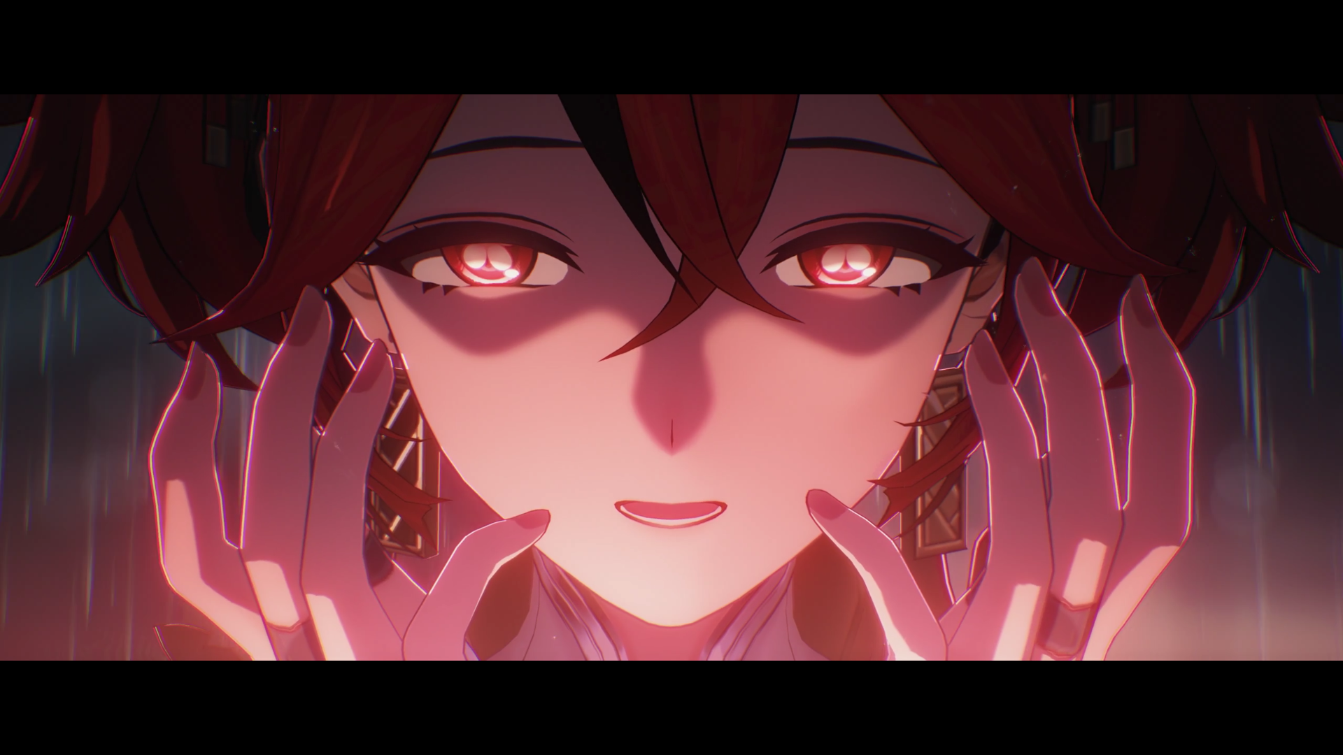 A stunning HD wallpaper featuring Camellya from the video game Wuthering Waves, showcasing her captivating expression and vibrant details against a dramatic backdrop.