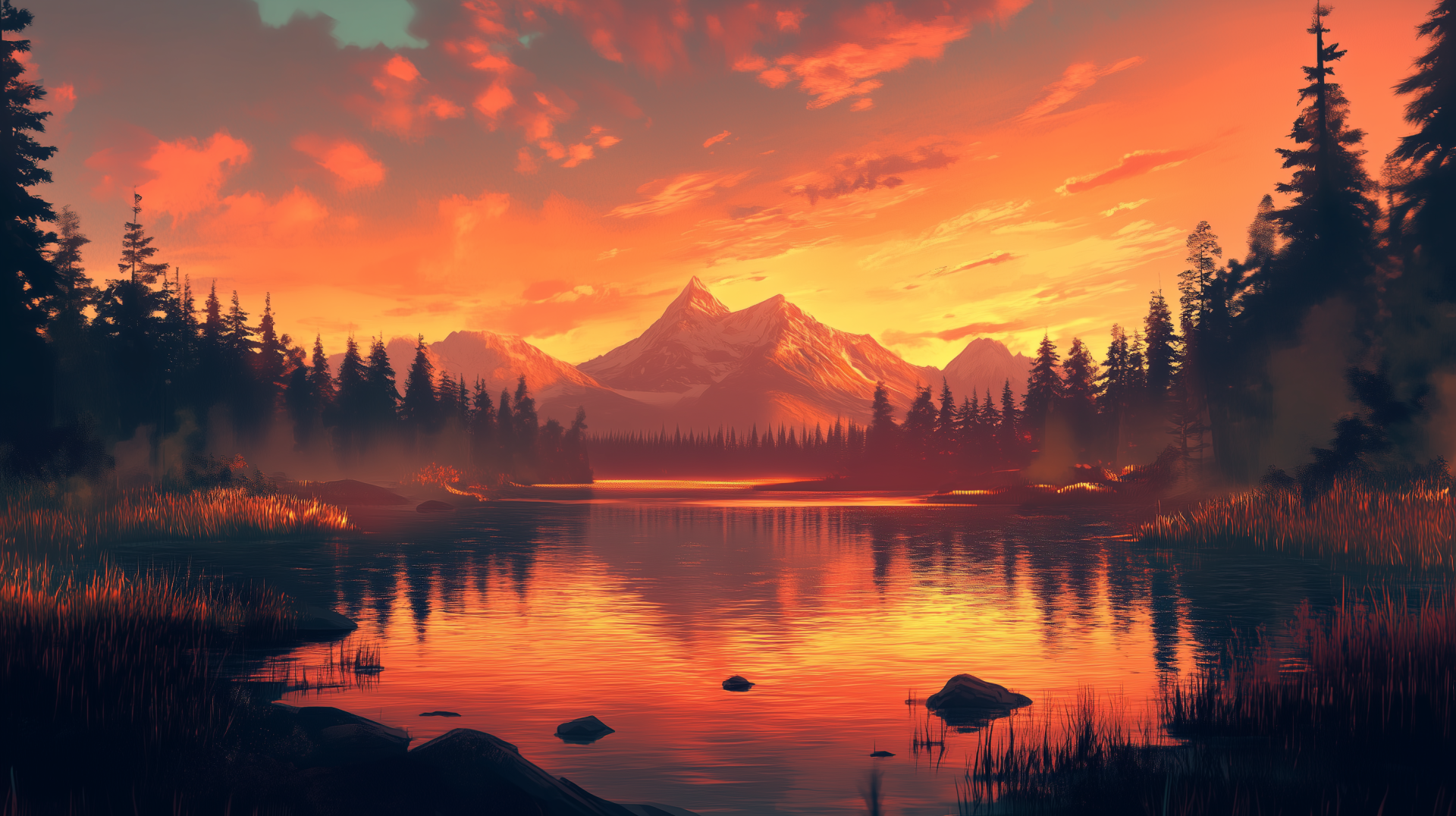 Serene Sunrise Over Lake: HD Wallpaper for Nature Lovers by patrika ...