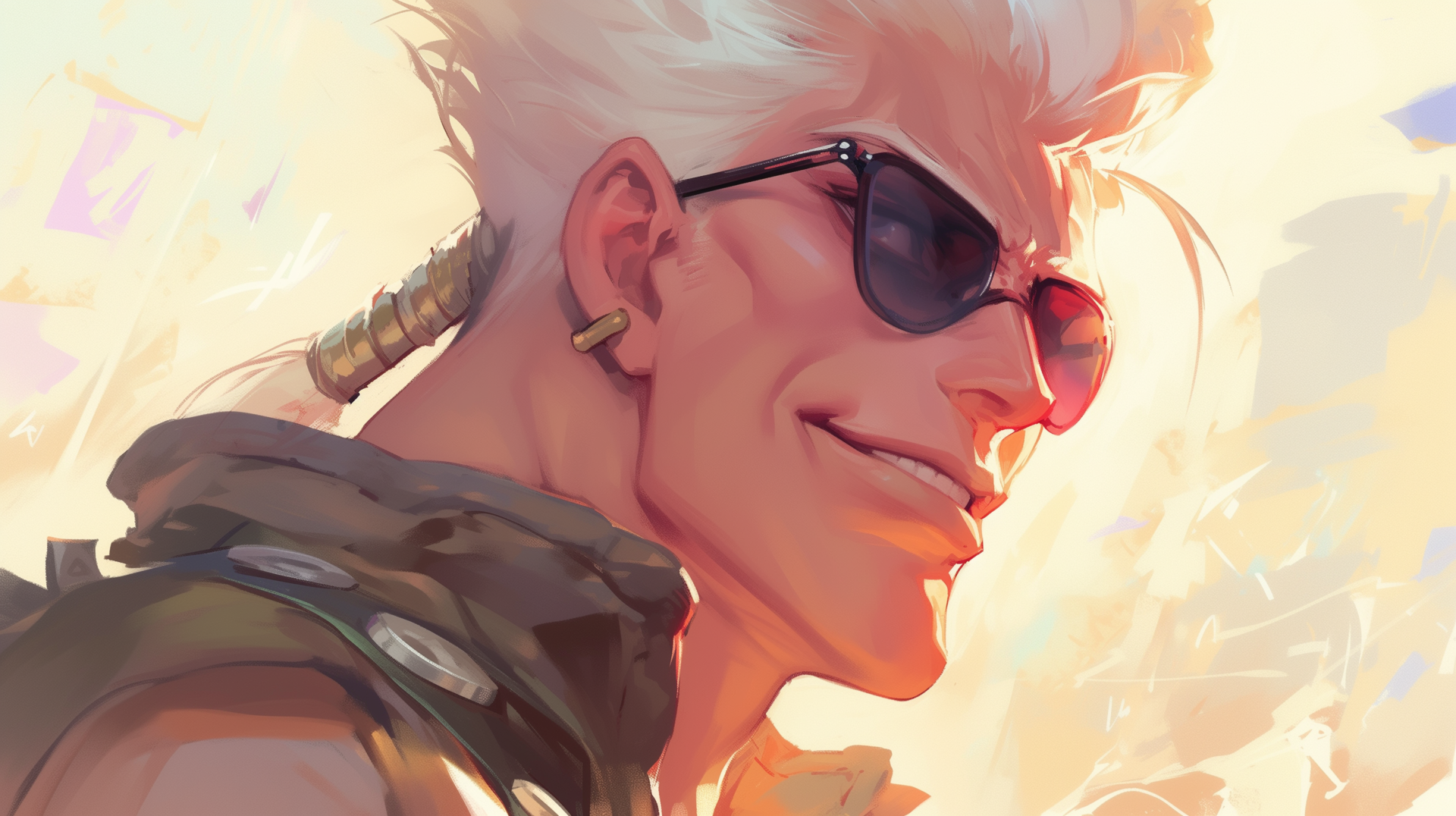 A vibrant HD wallpaper featuring Jean Pierre Polnareff from Jojo's Bizarre Adventure, showcasing his signature hairstyle and confident expression against a dynamic background.