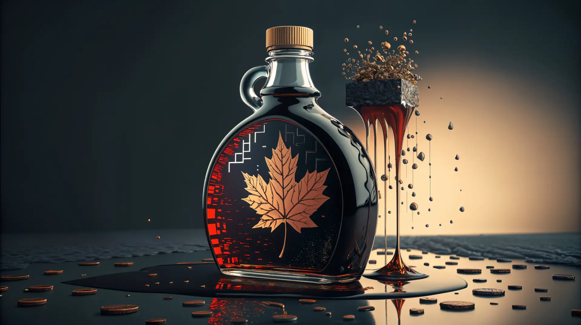 Download Maple Syrup Bottle Food Photography Decorative Liquid Art 4k Ultra HD Wallpaper by QuantumCurator