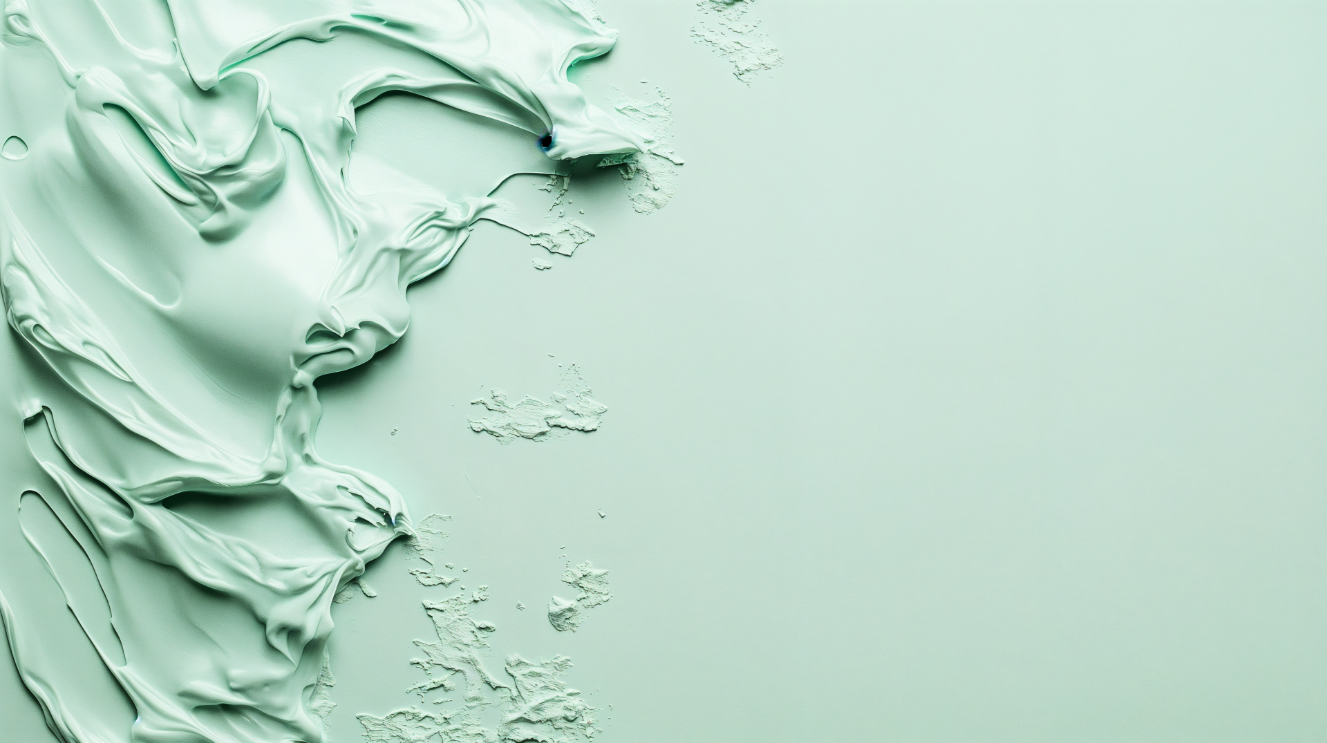 A textured mint green background featuring smooth and rough paint strokes, designed as a 4K Ultra HD PC desktop wallpaper.