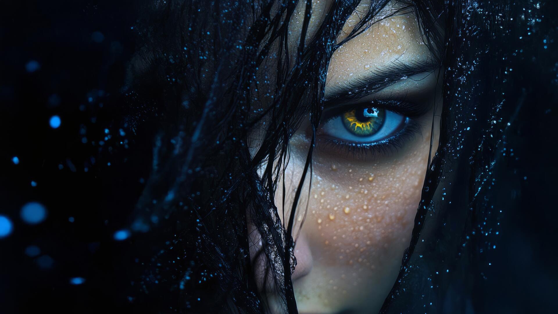 4K Ultra HD Intense Gaze: The Face of Mystery | 3840x2160 | Wallpaper Abyss