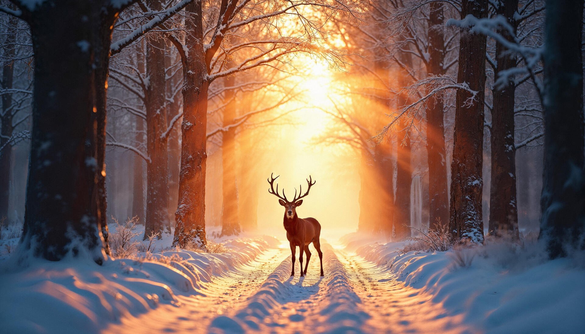 Download Landscape Deer 4k Ultra HD Wallpaper