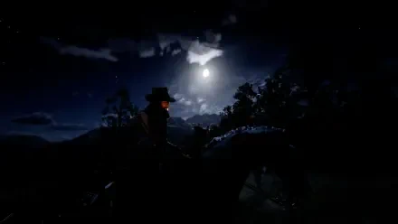 Red Dead Redemption 2 Arthur Morgan night cigarette midnight HD Desktop Wallpaper | Background Image