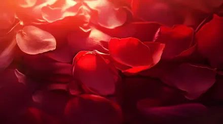 Close-up of vibrant rose petals in rich shades of red, beautifully captured for a 4K Ultra HD PC desktop wallpaper and background. 