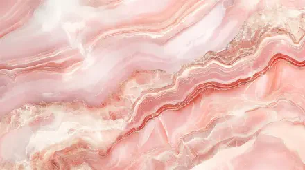 A stunning 4K Ultra HD wallpaper featuring a pink marble design, showcasing soft swirls and layers in various shades of pink for a vibrant aesthetic.