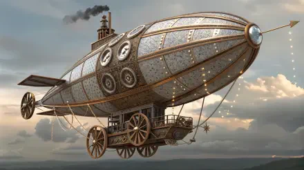 steampunk airship steampunk Airship vintage fantasy HD Desktop Wallpaper | Background Image