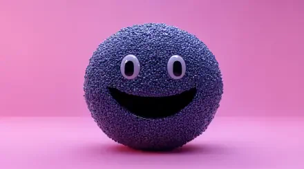 A vibrant 4K Ultra HD wallpaper featuring a playful, smiling chia seed character against a bright pink background, adding a cheerful touch to your desktop.