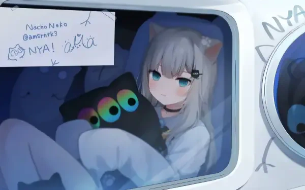  蓝白条纹 by 甘城Nachoneko