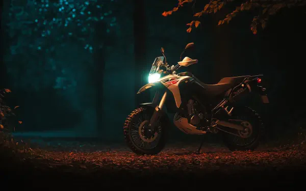 Honda 750 Africa Twin RD04 forest night HD Desktop Wallpaper | Background Image