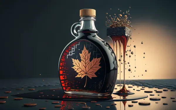 maple syrup bottle food photography decorative liquid art HD Desktop Wallpaper | Background Image