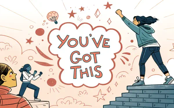 A vibrant 4K Ultra HD desktop wallpaper featuring the phrase You’ve Got This, showcasing two individuals celebrating and overcoming challenges against a dynamic, colorful background.