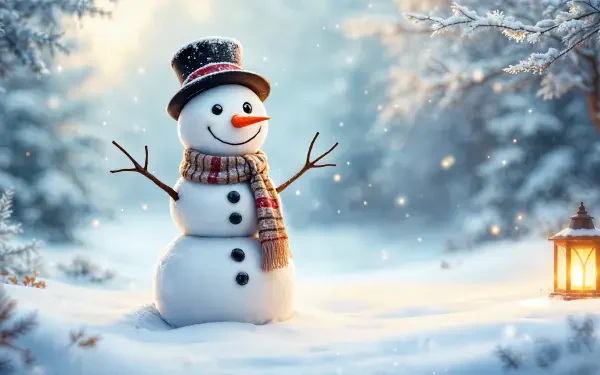 snowman Christmas HD Desktop Wallpaper | Background Image