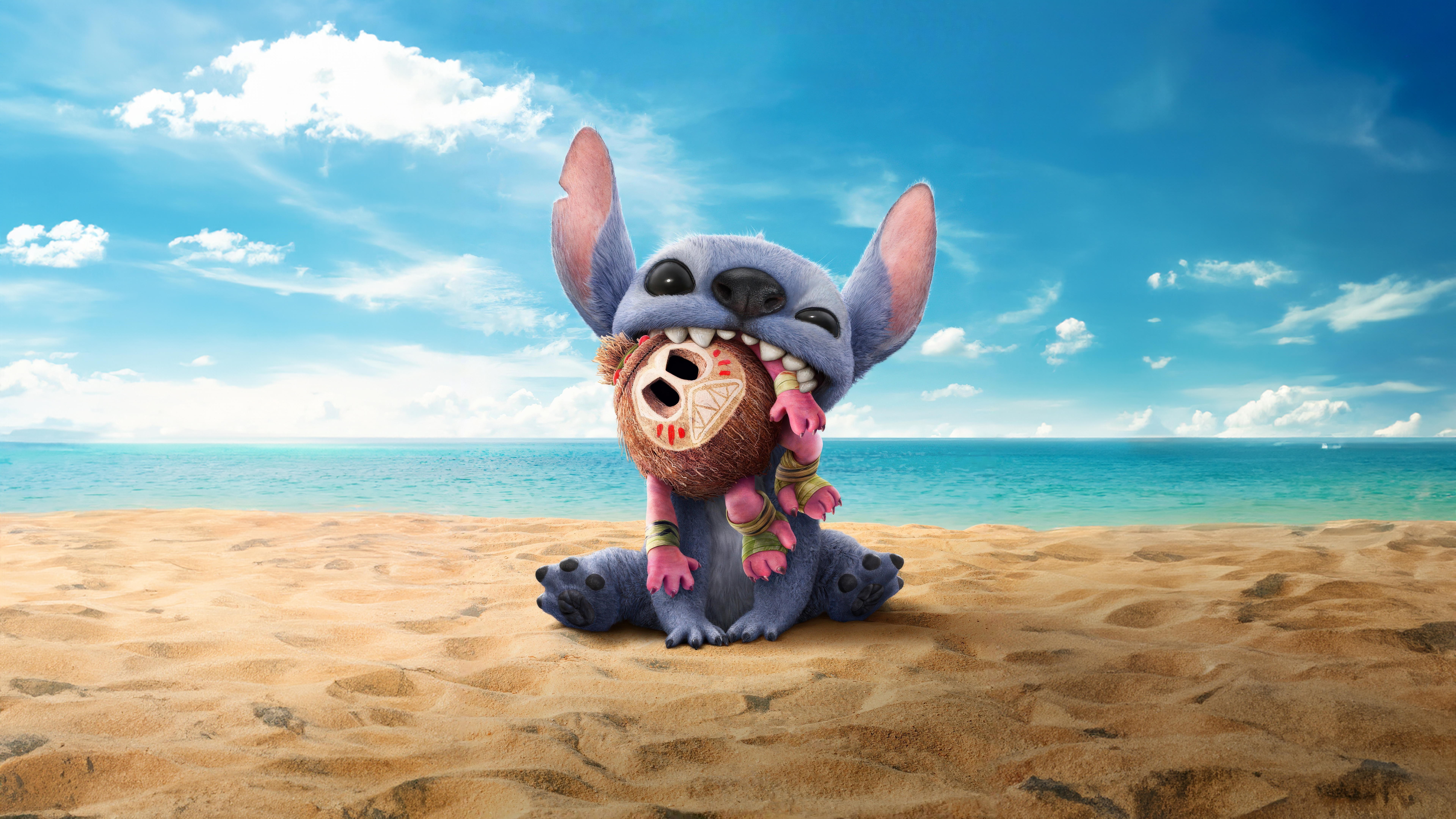 Lilo & Stitch 2025: Vibrant 8K Ultra HD Wallpaper of Stitch