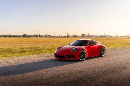 car Porsche Porsche 992 GTS red car HD Desktop Wallpaper | Background Image