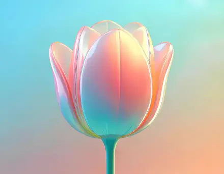 flower tulip holographic love artistic HD Desktop Wallpaper | Background Image