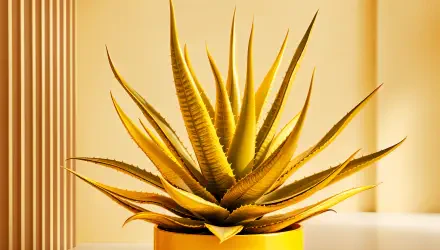 aloe vera plant succulent interior decor yellow pot HD Desktop Wallpaper | Background Image
