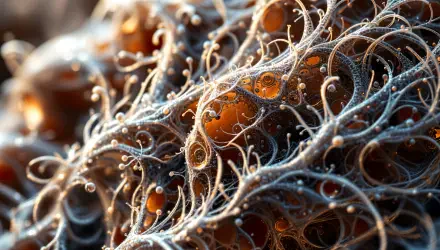 A close-up view of intricate, ethereal strands and bubbles, showcasing a mesmerizing, organic texture. This stunning image serves as a vibrant 4K Ultra HD desktop wallpaper.