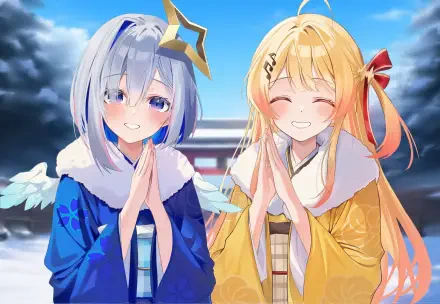 Otonose Kanade Virtual Youtuber girl Anime Amane Kanata anime girl HD Desktop Wallpaper | Background Image