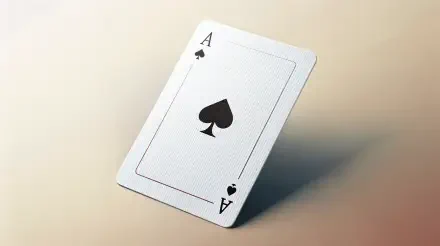 A 4K Ultra HD image of the Ace of Spades playing card, featured as a PC desktop wallpaper with a clean, minimalist background.