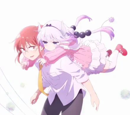Anime Miss Kobayashi's Dragon Maid Kobayashi (Miss Kobayashi's Dragon Maid) Kanna Kamui HD Desktop Wallpaper | Background Image