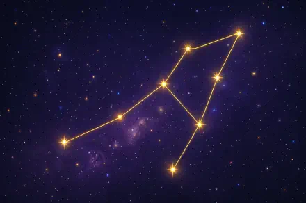 4K Ultra HD PC desktop wallpaper featuring a bright constellation outlined against a deep starry night sky with scattered stars and a hint of the Milky Way.